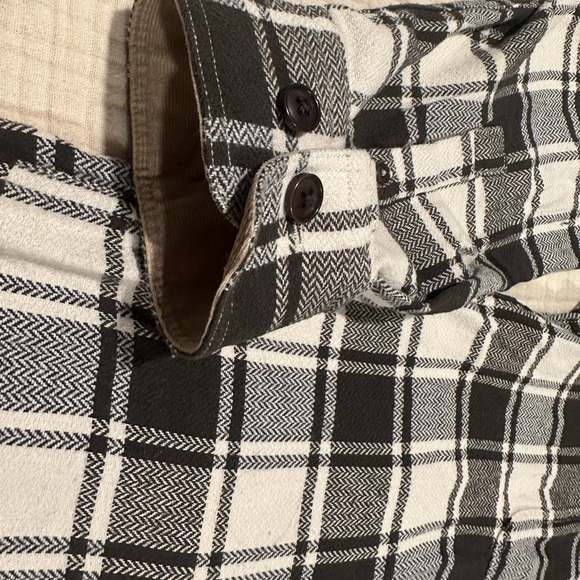 Men's Banana Republic Brown and Cream Plaid Shirt - Picture 3 of 6